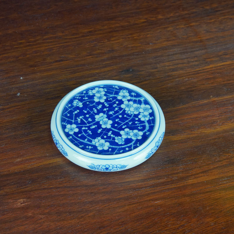 景德镇青花冰梅盖置